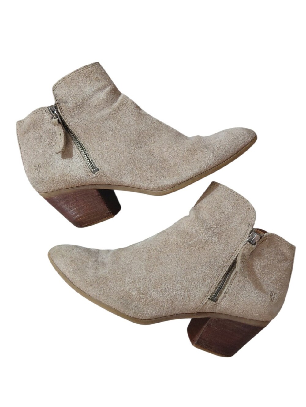 Frye Judith Judy Double Zip Ankle Boot Western Suede Bootie size 9